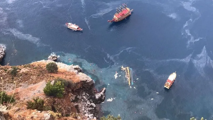 Son dakika haberi Antalya'da tur teknesi battı