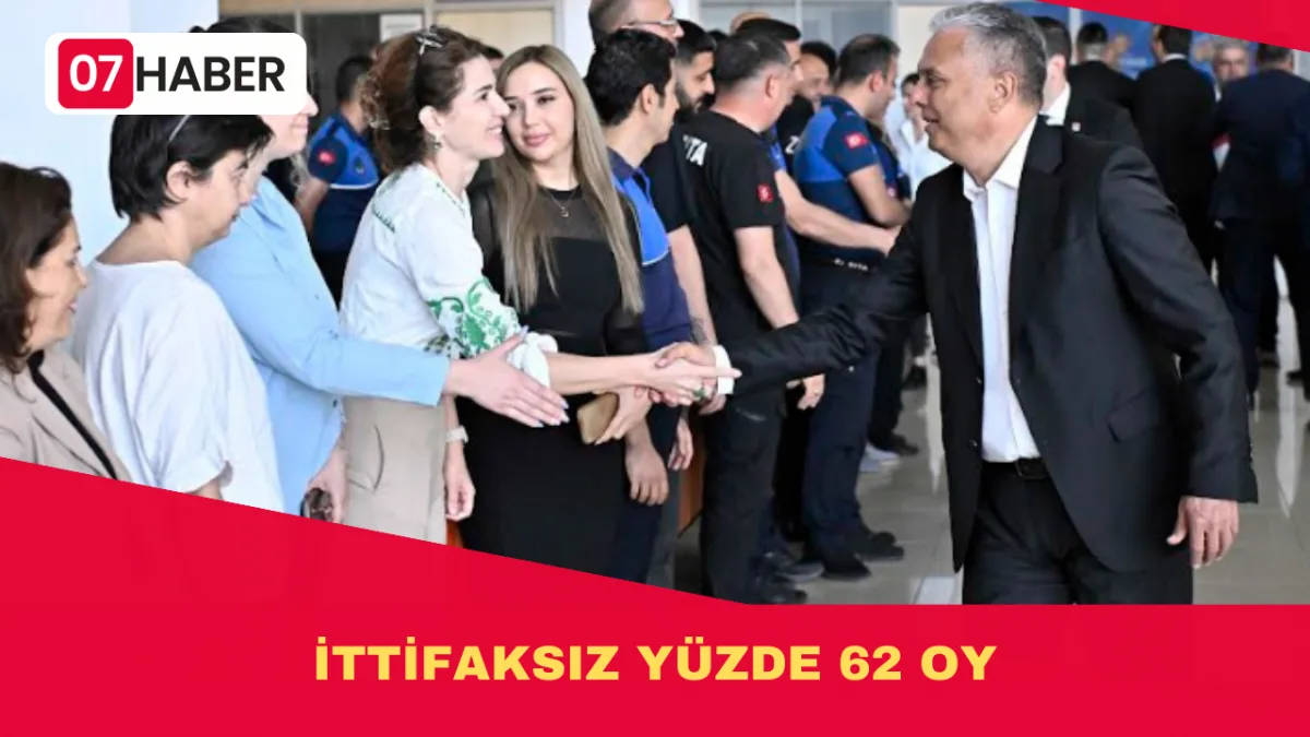 İTTİFAKSIZ YÜZDE 62 OY